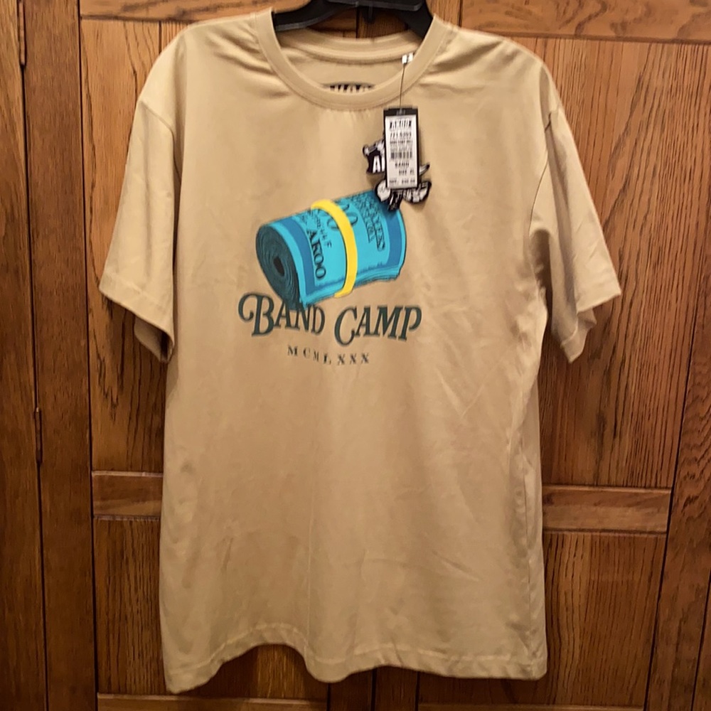 АКО0 Men’s Band Camp Roll Short Sleeve T-Shirt, Size: XL, Color: Sand (NEW)